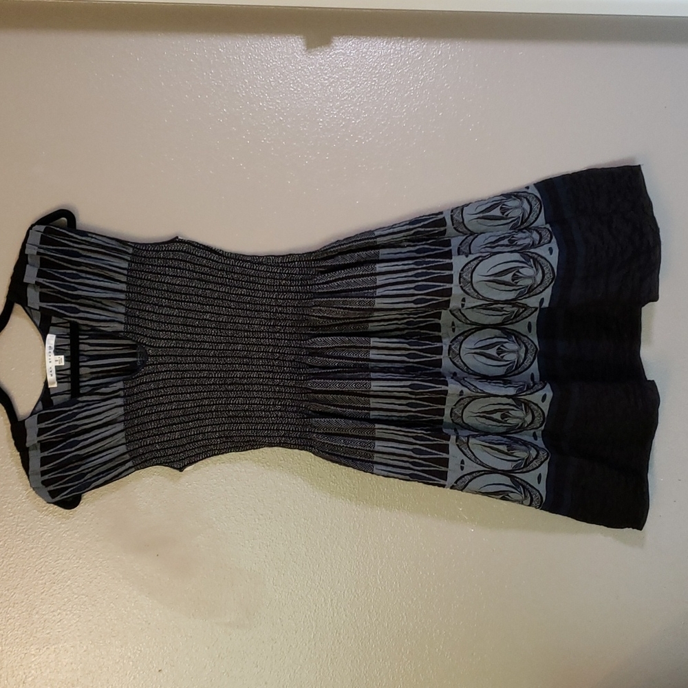 Max studio dress women's black grey navy